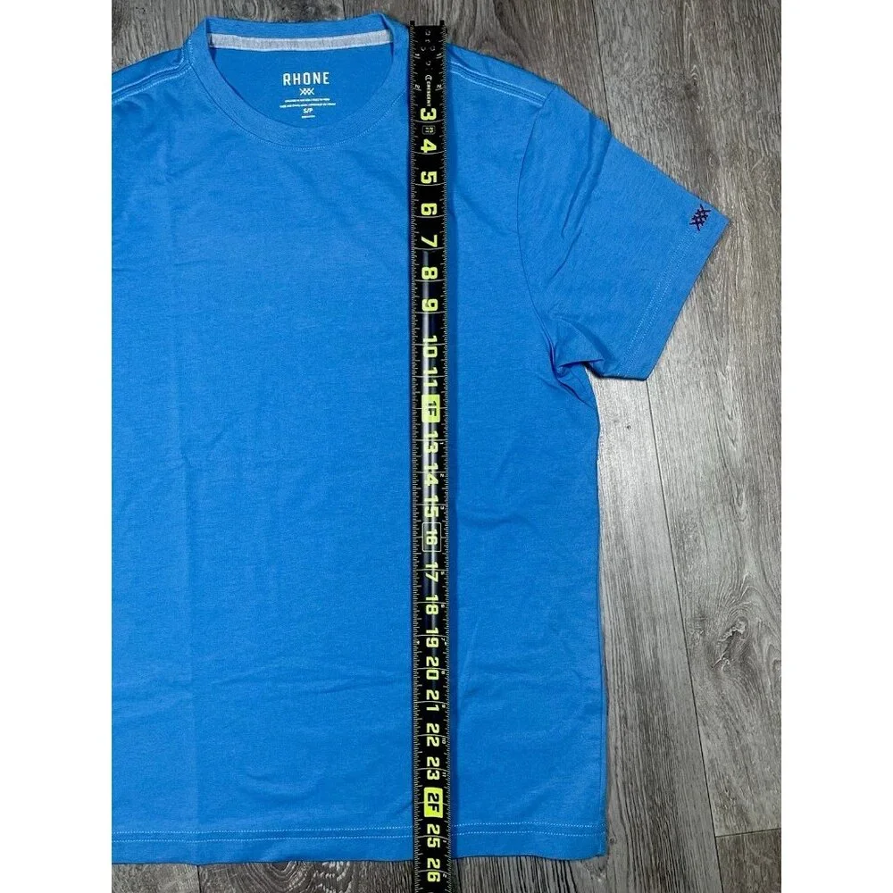 Rhone Blue Element Tee Cotton Everyday T-Shirt - Men Size Small - Picture 10 of 12